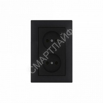 Розетка 2-я Karea RIZZ STAR без заземл. чер. Makel 88054017 - smartlife-ural.ru – Екатеринбург