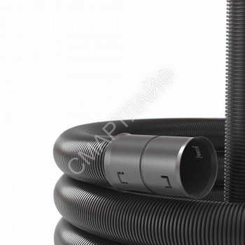 Труба гофрированная двустенная ПНД гибкая d50мм с протяжкой с муфтой для открытой прокладки стойкая к УФ SN13 ПВ-0 черн. (уп.100м) DKC 151950 - smartlife-ural.ru – Екатеринбург