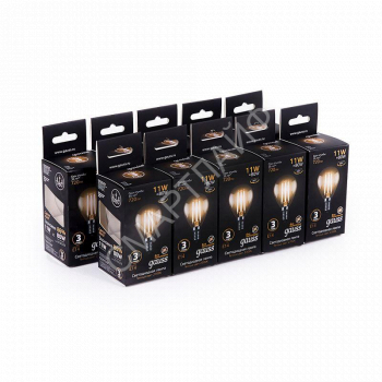 Лампа светодиодная филаментная Black Filament 11Вт P45 шар 2700К тепл. бел. E14 810лм GAUSS 105801111 - smartlife-ural.ru – Екатеринбург
