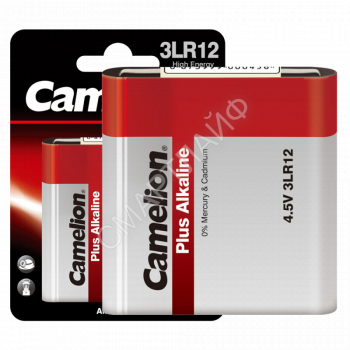 Элемент питания алкалиновый "квадрат" 3LR12 4.5В Plus Alkaline (блист.1шт) Camelion 1656 - smartlife-ural.ru – Екатеринбург