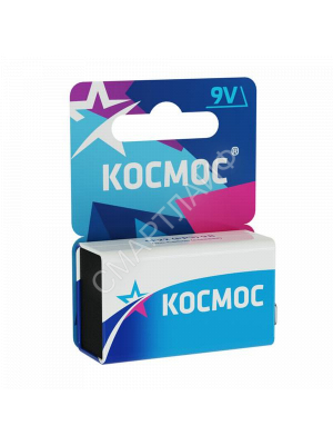 Элемент питания солевой "крона" 6F22 (блист.1шт) КОСМОС KOC6F221BL - Интернет-магазин СМАРТЛАЙФ