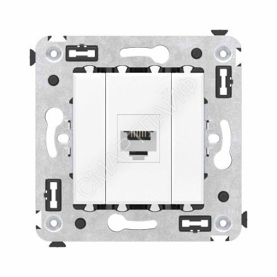 Розетка телефонная 1-м СП Avanti "Белое облако" RJ12 без шторок механизм DKC 4400613 - smartlife-ural.ru – Екатеринбург