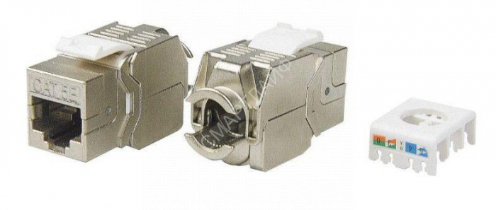 Вставка Keystone Jack RJ45 (8P8C) кат.5E экранир. KJ8-8P8C-C5e-180-TLS-SH-F-WH 180град. Toolless бел. Hyperline 426191 - Интернет-магазин СМАРТЛАЙФ