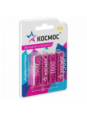 Аккумулятор AA/R6 1500мА.ч NI-MN BP-4 (блист.4шт) КОСМОС KOCR6NIMH1500mAh4BL - Интернет-магазин СМАРТЛАЙФ