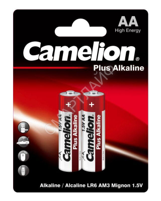 Элемент питания алкалиновый AA/LR6 1.5В Plus Alkaline LR6-BP2 BL-2 (блист.2шт) Camelion 1652 - Интернет-магазин СМАРТЛАЙФ