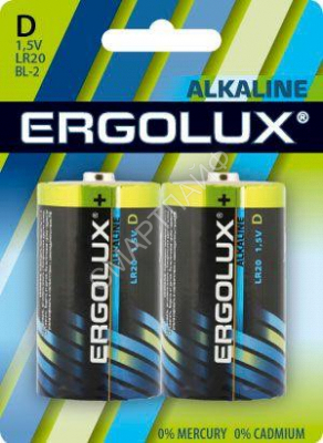 Элемент питания алкалиновый D/LR20 1.5В Alkaline BL-2 (блист.2шт) Ergolux 11752 - Интернет-магазин СМАРТЛАЙФ