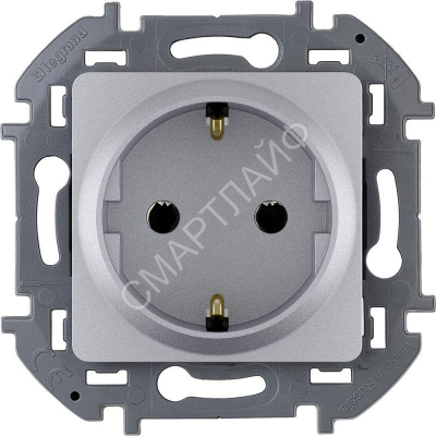 Розетка 1-м СП Inspiria 16А IP20 250В 2P+E немецк. стандарт механизм алюм. Leg 673722 - Интернет-магазин СМАРТЛАЙФ