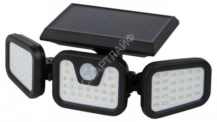 Светильник светодиодный ERAFS012-05 74LED 28.2х13х10.5см фасадный на солнечн. батарее с датчиком движения ЭРА Б0057601 - Интернет-магазин СМАРТЛАЙФ