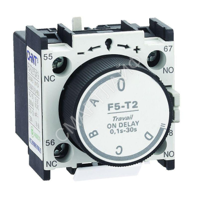 Приставка выдержки времени на вкл. F5-T2 (0.1-30с) к контакторам NC1; NC2 и NXC (R) CHINT 258022 - Интернет-магазин СМАРТЛАЙФ