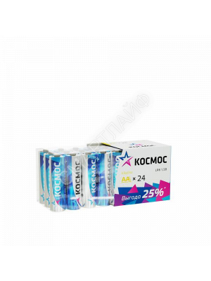 Элемент питания алкалиновый AA/LR6 пластик. бокс (уп.24шт) КОСМОС KOCLR6_24BOX - Интернет-магазин СМАРТЛАЙФ