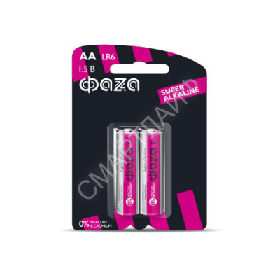 Элемент питания алкалиновый AA/LR6 1.5В Super Alkaline BL-2 (уп.2шт) ФАZА 2858443 - Интернет-магазин СМАРТЛАЙФ