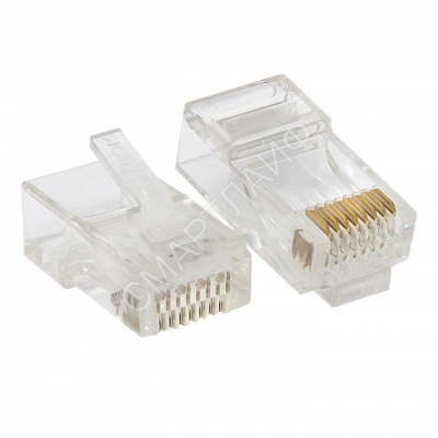 Коннектор RJ45 (8P8C) кат.6 неэкранир. 30мкд универс. (уп.20шт) TERACOM PRO EKF TRP-PLUG-6UTP-20 - Интернет-магазин СМАРТЛАЙФ