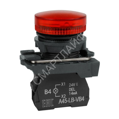 Лампа сигнальная OptiSignal D22 C5-L-M4 красн. пластик 230-240VAC XB5AVM4 КЭАЗ 332190 - Интернет-магазин СМАРТЛАЙФ