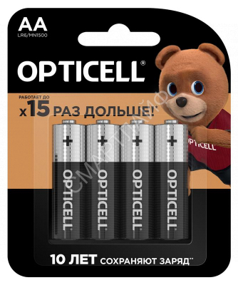 Элемент питания алкалиновый AA/LR6 (блист. 4шт) Basic Opticell 5051001 - Интернет-магазин СМАРТЛАЙФ