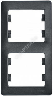 Рамка 2-м Glossa вертикал. антрацит SE GSL000706 - Интернет-магазин СМАРТЛАЙФ