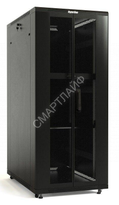 Шкаф напольный TTB-4261-DD-RAL9004 19дюйм 42U 2055х600х1000 перед. и задняя перфор. двери (75проц.) ручка с замком крыша нового типа черн. (RAL 9004) (разобранный) Hyperline 392681 - smartlife-ural.ru – Екатеринбург