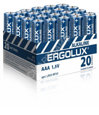 Элемент питания алкалиновый AAA/LR03 1.5В Alkaline BP-20 ПРОМО (уп.20шт) Ergolux 14674 - Интернет-магазин СМАРТЛАЙФ