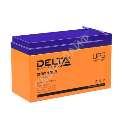 Аккумулятор UPS 12В 9А.ч Delta DTM 1209 - Интернет-магазин СМАРТЛАЙФ