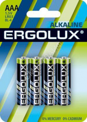 Элемент питания алкалиновый AAA/LR03 1.5В Alkaline BL-4 (блист.4шт) Ergolux 11744 - Интернет-магазин СМАРТЛАЙФ