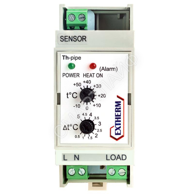 Термостат для управления системой электрообогрева на трубопроводах/резервуарах с настраиваемым гистерезисом EXTHERM Th-pipe - Интернет-магазин СМАРТЛАЙФ