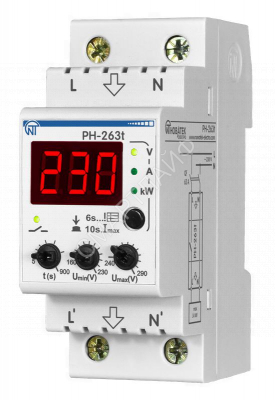 Реле напряжения PH-263 T НовАтек-Электро 3425600263т - Интернет-магазин СМАРТЛАЙФ