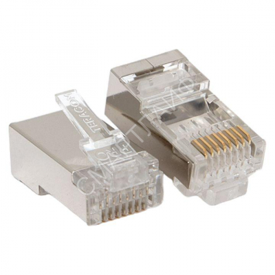 Коннектор RJ45 (8P8C) кат.6 экранир. 30мкд (уп.20шт) TERACOM PRO EKF TRP-PLUG-6FTP-20 - Интернет-магазин СМАРТЛАЙФ