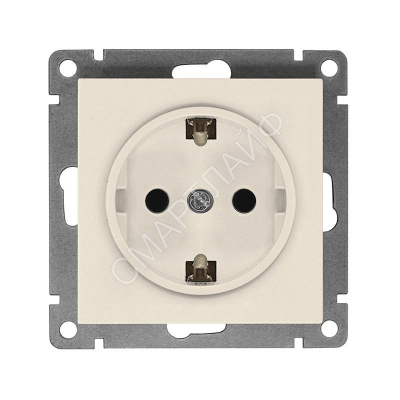 Розетка 1-м СП Афина 16А IP20 с заземл. механизм сл. кость (ivory) Universal A0028-I - Интернет-магазин СМАРТЛАЙФ