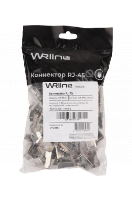 Коннектор RJ45 под витую пару кат.5E экранир. WR-8P8C-5E-SH универс. WRline 505229 - Интернет-магазин СМАРТЛАЙФ