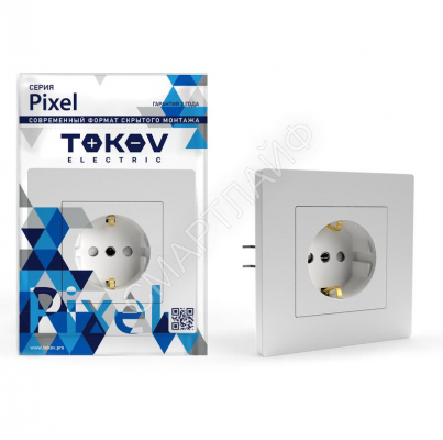 Розетка 1-м СП Pixel 16А IP20 с заземл. защ. шторки в сборе бел. TOKOV ELECTRIC TKE-PX-R1FZSF-C01 - Интернет-магазин СМАРТЛАЙФ