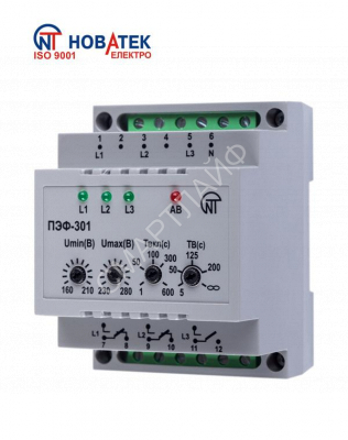 Переключатель фаз электронный ПЭФ-301 НовАтек-Электро 3425601301 - Интернет-магазин СМАРТЛАЙФ