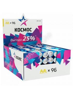 Элемент питания алкалиновый AA/LR6 (уп.96шт) КОСМОС KOCLR6_96BOX - Интернет-магазин СМАРТЛАЙФ