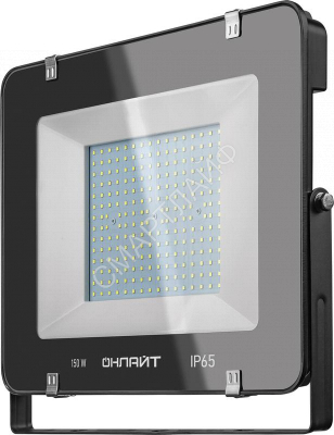 Прожектор светодиодный 14 344 OFL-150-6.5K-BL-IP65-LED 150Вт 6500К IP65 12000лм черн. ОНЛАЙТ 14344 - Интернет-магазин СМАРТЛАЙФ