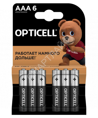 Элемент питания алкалиновый AAA/LR03 (блист. 6шт) Basic Opticell 5051007 - Интернет-магазин СМАРТЛАЙФ