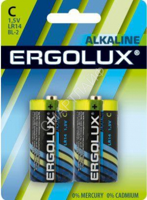 Элемент питания алкалиновый C/LR14 1.5В Alkaline BL-2 (блист.2шт) Ergolux 11751 - Интернет-магазин СМАРТЛАЙФ