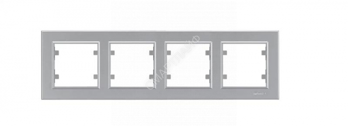 Рамка 4-м Karea горизонт. сереб. Makel 56065704 - Интернет-магазин СМАРТЛАЙФ