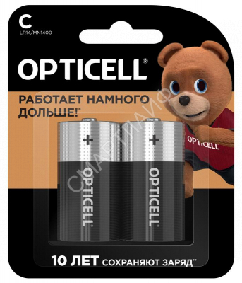 Элемент питания алкалиновый C/LR14 1.5В (блист. 2шт) Basic Opticell 5051004 - Интернет-магазин СМАРТЛАЙФ