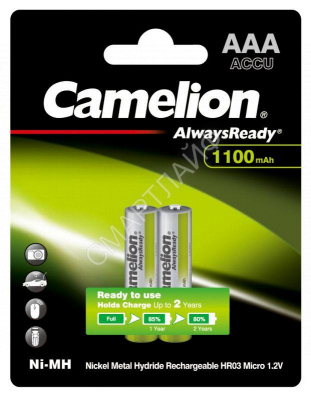 Аккумулятор Always Ready AAA-1100mAh Ni-Mh BL-2 NH-AAA1100BP2 1.2В Camelion 15037 - Интернет-магазин СМАРТЛАЙФ