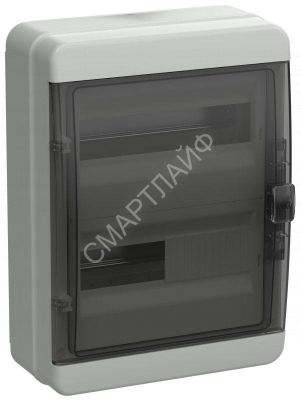 Корпус пластиковый КМПн-24 IP65 черн. прозр. дверь TEKFOR IEK TF5-KP72-N-24-65-K03-K02 - Интернет-магазин СМАРТЛАЙФ