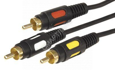 Шнур 3RCA Plug - 3RCA Plug 1.5м (GOLD) (уп.10шт) Rexant 17-0212 - Интернет-магазин СМАРТЛАЙФ