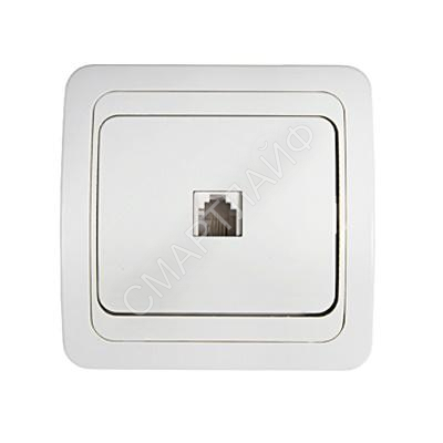 Розетка компьютерная 1-м Classico 2131 RJ45 бел. IN HOME 4690612034263 - Интернет-магазин СМАРТЛАЙФ